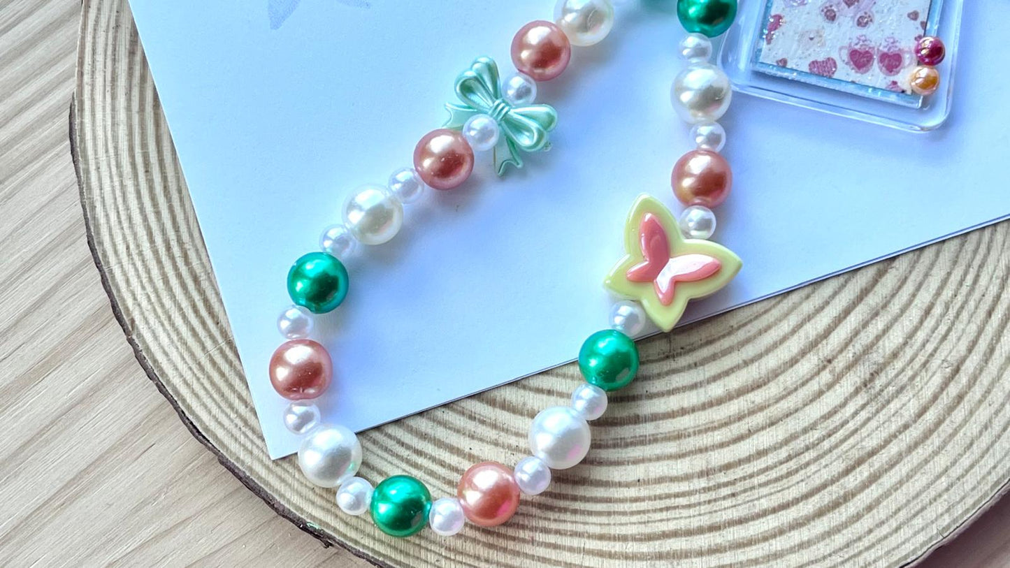 Handmade Kids Acrylic Beaded Mobile phone strap charm, mobile phone accessories (MC007)