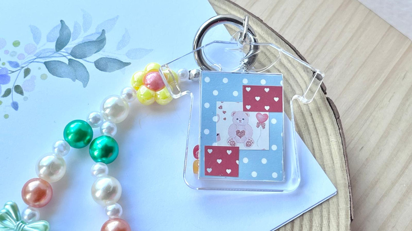 Handmade Kids Acrylic Beaded Mobile phone strap charm, mobile phone accessories (MC007)