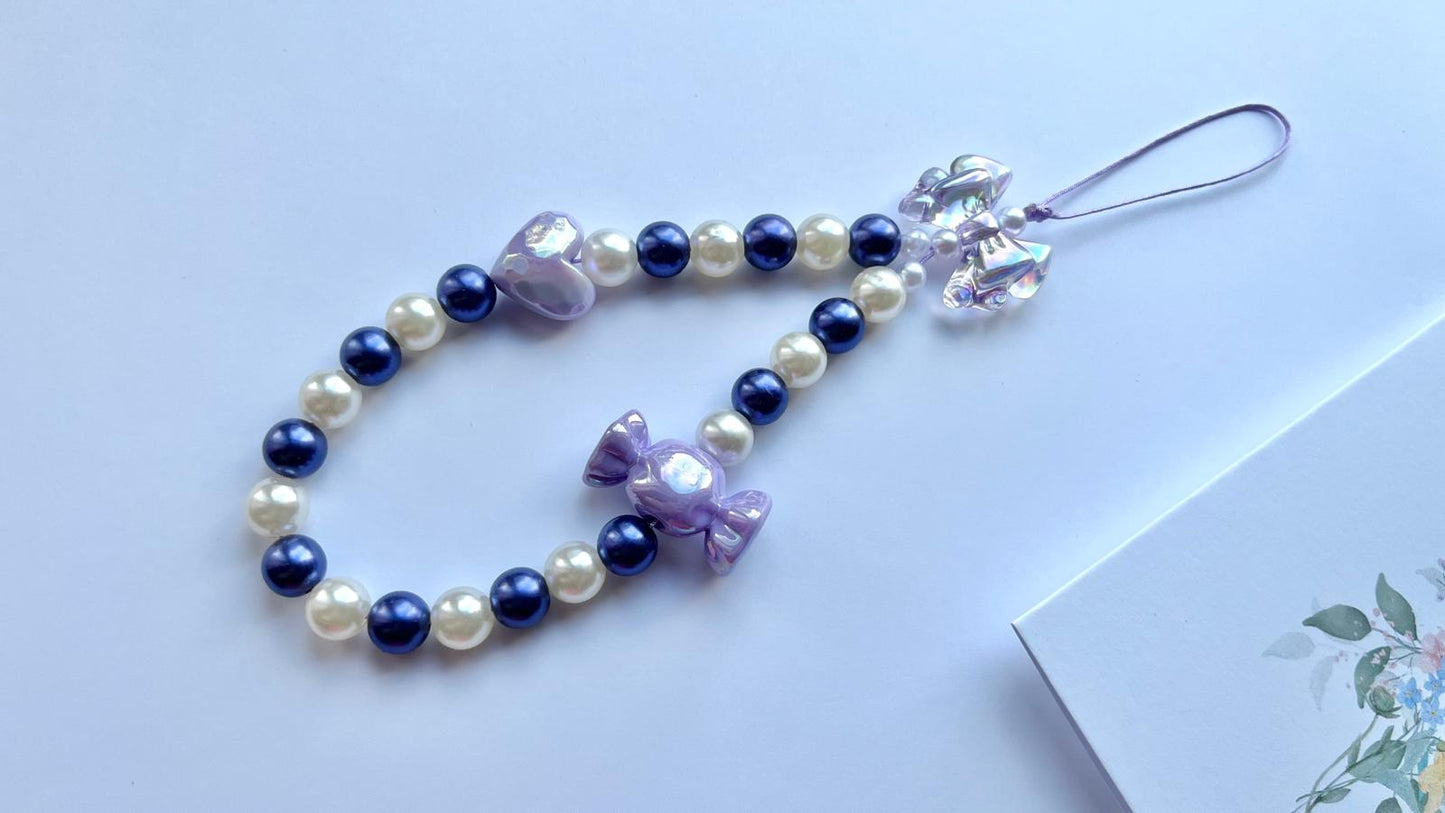 Handmade Acrylic Beaded Mobile phone strap charm, mobile phone accessories (MC011)