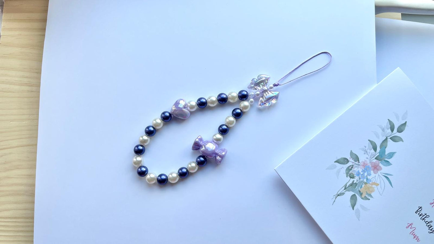 Handmade Acrylic Beaded Mobile phone strap charm, mobile phone accessories (MC011)