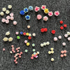 30 pcs / Assorted Colours / Acrylic Mini Flowers with Holes MF002