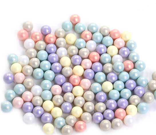 6mm, 8mm, 10mm / 80g Random Colour Macarone Round Beads