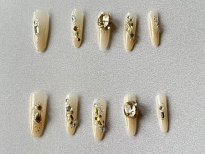 10 pcs / Press On Nails N013 (Size XS)