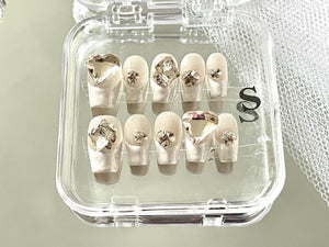 10 pcs / Press On Nails N024 (Size S)