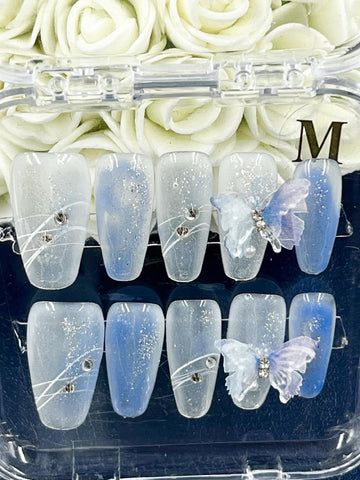 10 pcs / Press On Nails N051 (Size M)