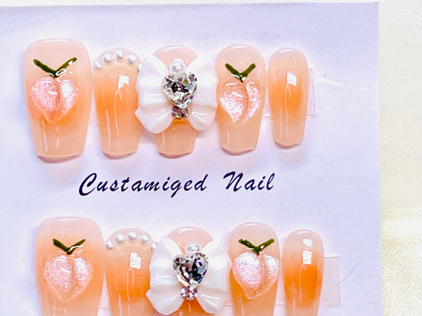 10 pcs / Press On Nails N071 (Size S)