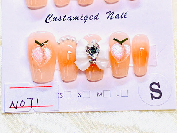 10 pcs / Press On Nails N071 (Size S)