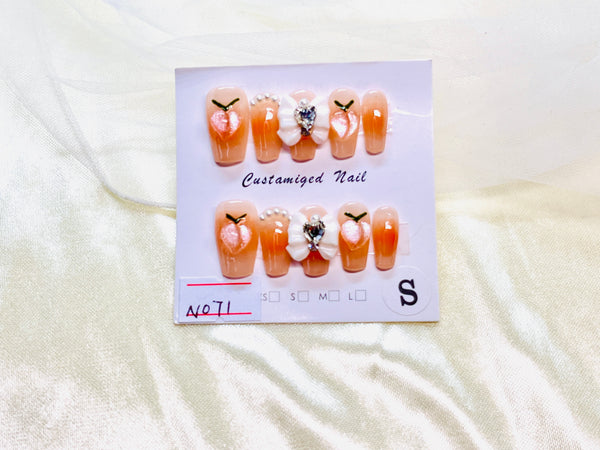 10 pcs / Press On Nails N071 (Size S)