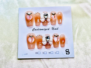 10 pcs / Press On Nails N071 (Size S)