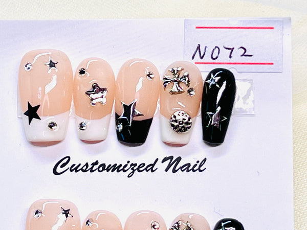 10 pcs / Press On Nails N072 (Size S)