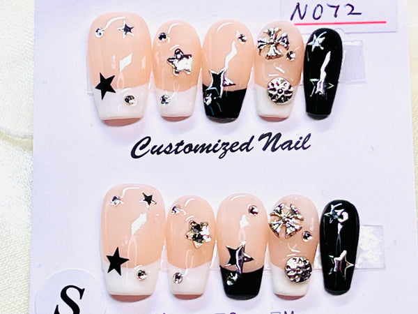 10 pcs / Press On Nails N072 (Size S)