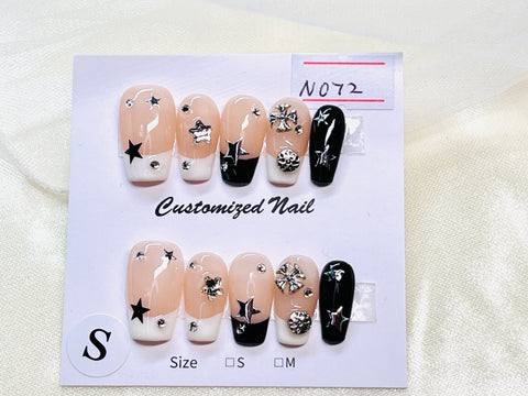 10 pcs / Press On Nails N072 (Size S)