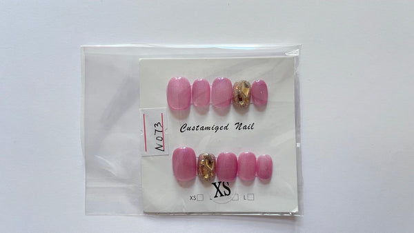 10 pcs / Press On Nails N073 (Size XS)