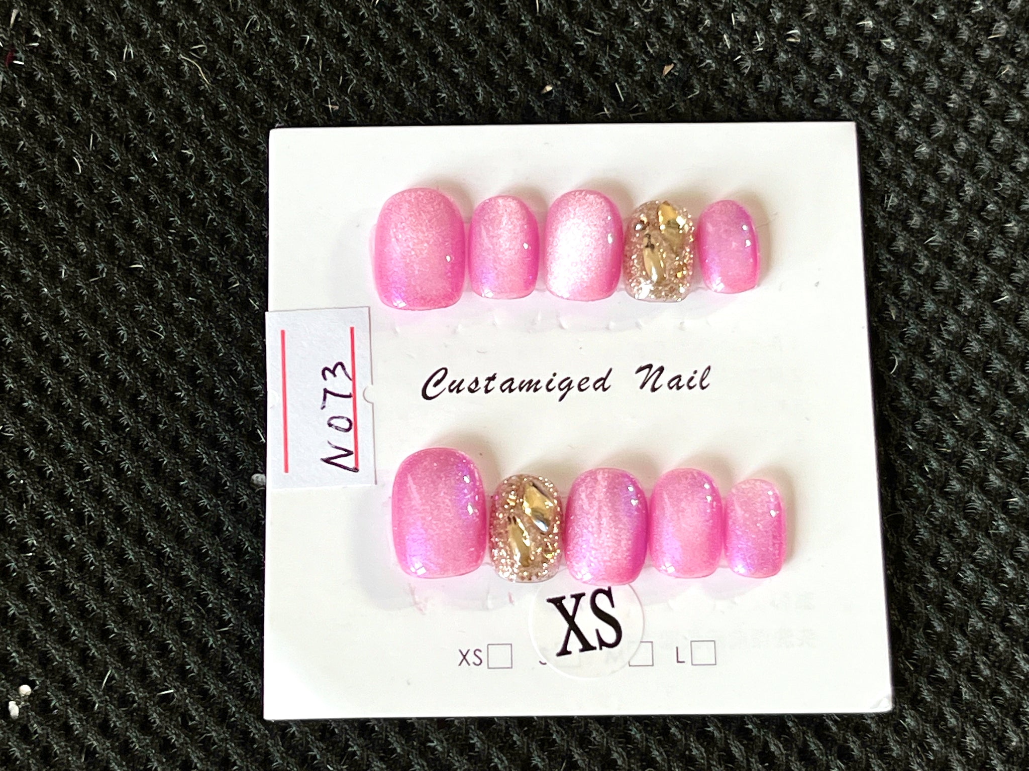 10 pcs / Press On Nails N073 (Size XS)