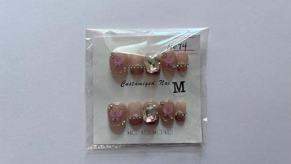 10 pcs / Press On Nails N074 (Size M)