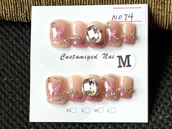 10 pcs / Press On Nails N074 (Size M)