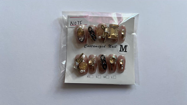 1 set Fake / False Press On Nails N075