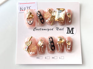 10 pcs / Press On Nails N075 (Size M)