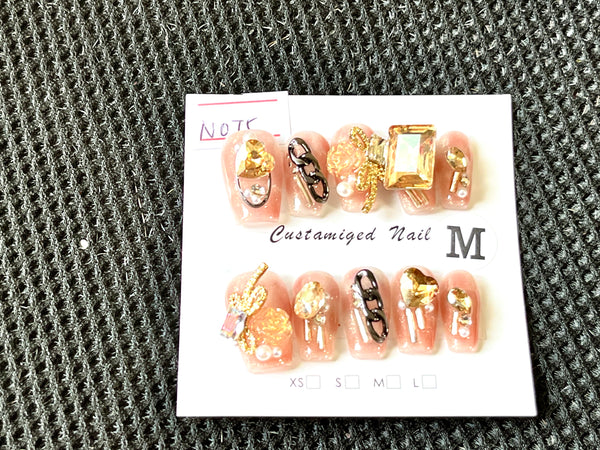 10 pcs / Press On Nails N075 (Size M)