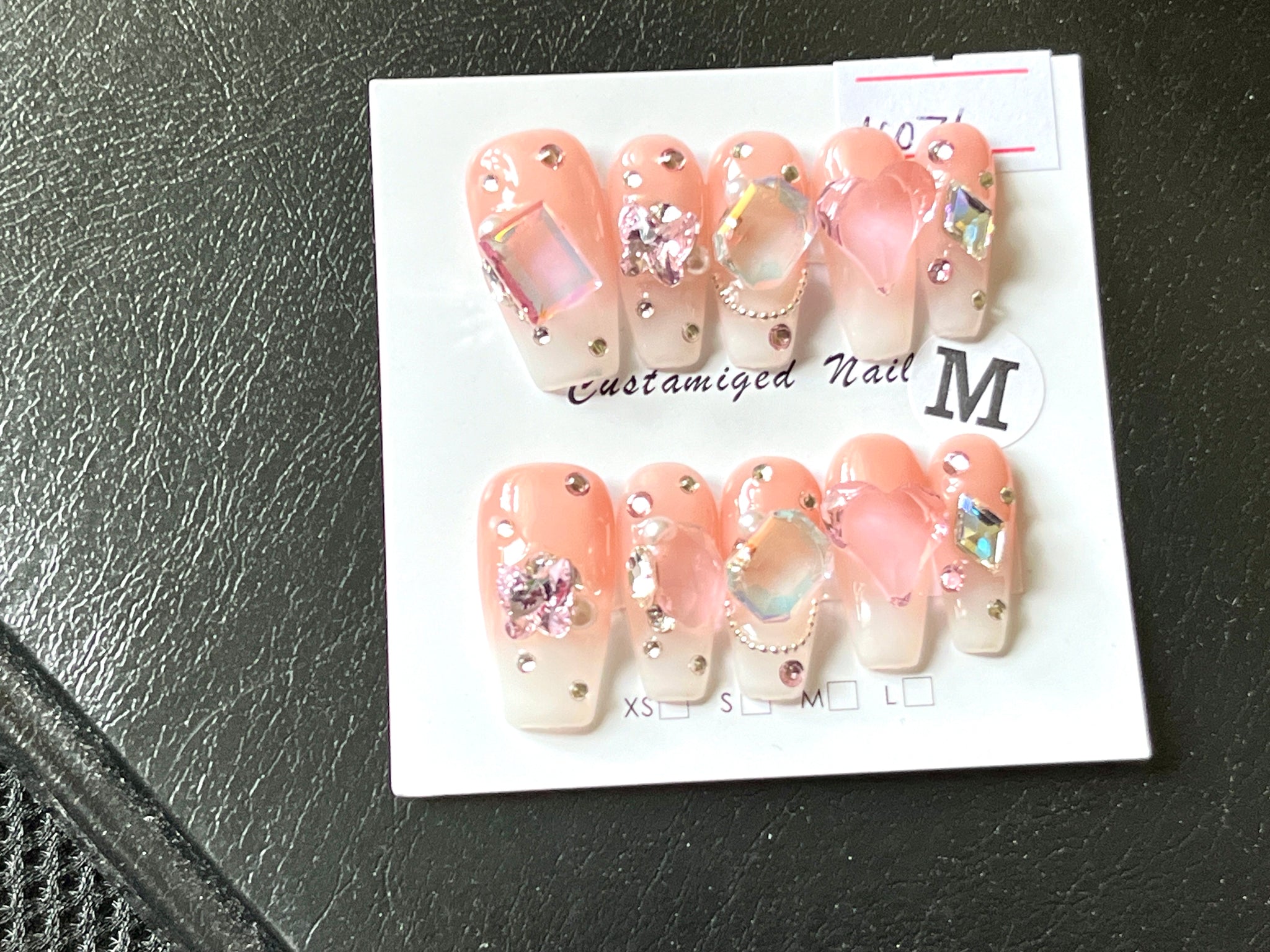 10 pcs / Press On Nails N076 (Size M)