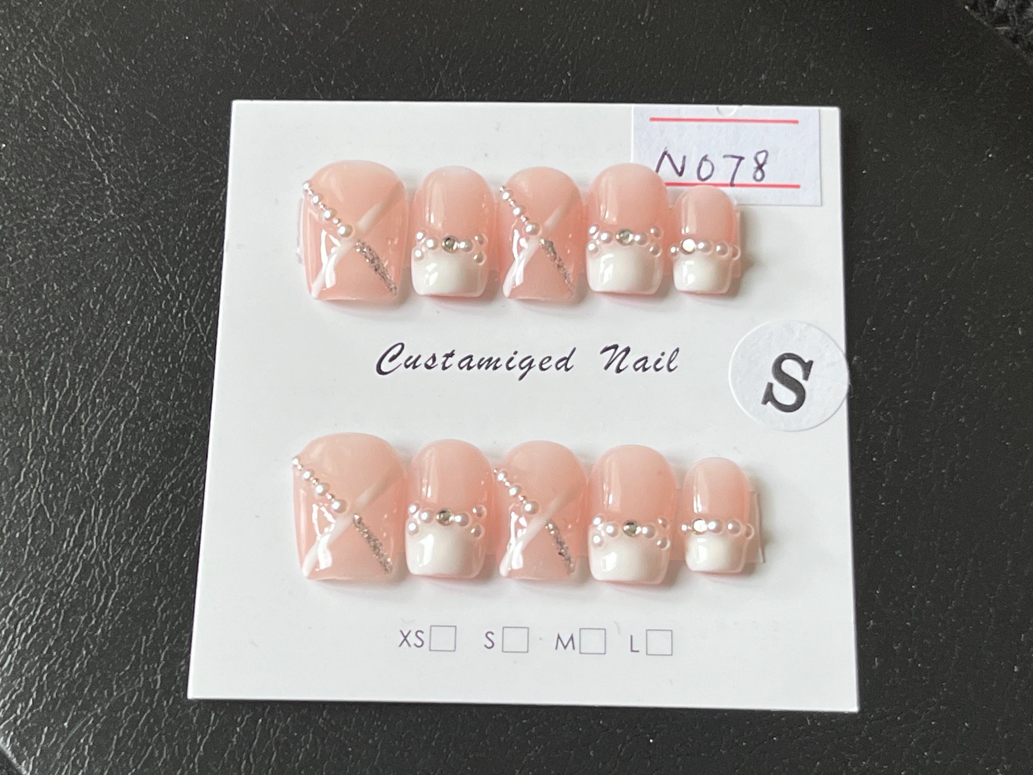 10 pcs / Press On Nails N078 (Size S)