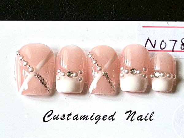 10 pcs / Press On Nails N078 (Size S)