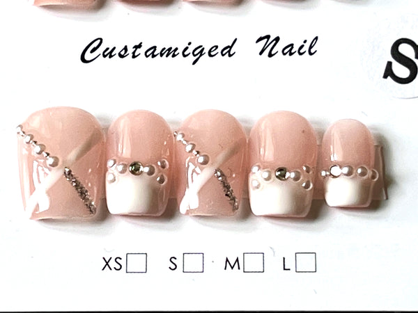 10 pcs / Press On Nails N078 (Size S)