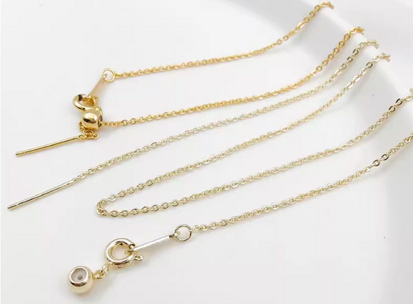 48cm x 2 strands / Gold Plated Chain  NK008