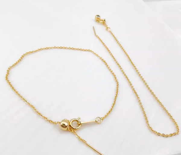 48cm x 2 strands / Gold Plated Chain  NK008