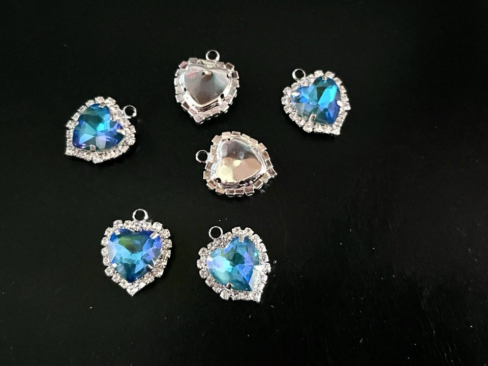 10 pcs / 12mm / Silver Base Crystal Pendant, Jewellery Making P040S (Moca)