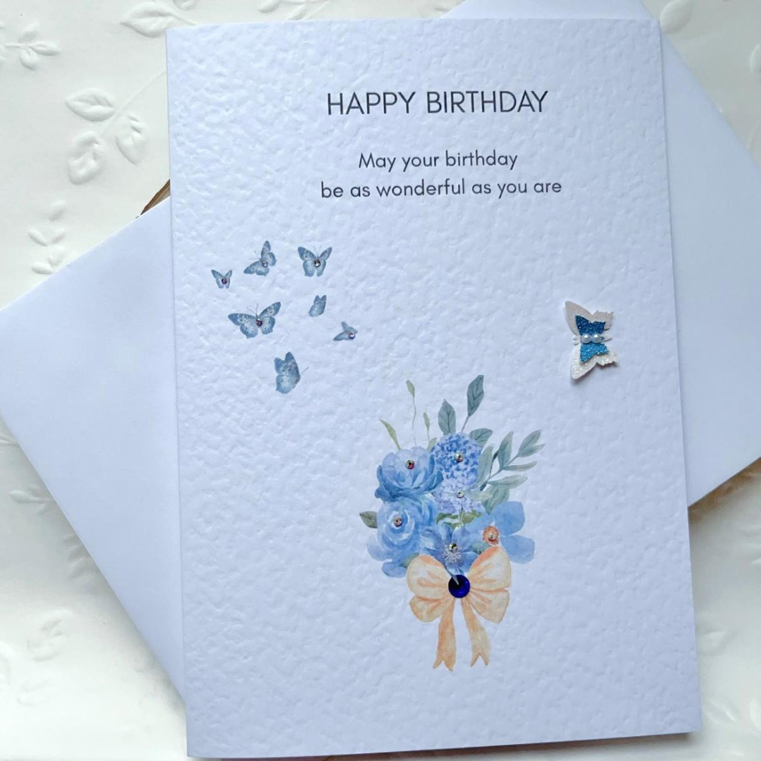 Handmade Birthday Card with Envelope, Greeting Card P014