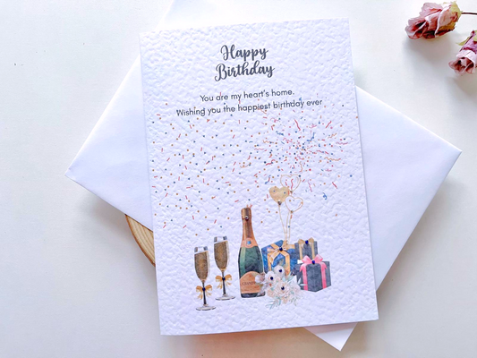Handmade Birthday Card for Dad with Envelope, Greeting Card P016