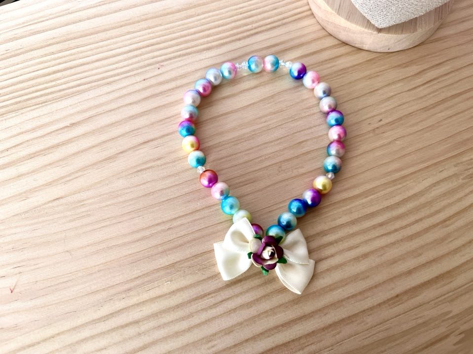 Handmade Dog Pearl Beads Necklace, Cat Collar PN001