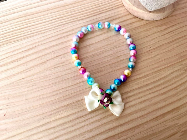 Handmade Dog Pearl Beads Necklace, Cat Collar PN001