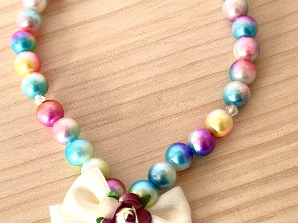 Handmade Dog Pearl Beads Necklace, Cat Collar PN001