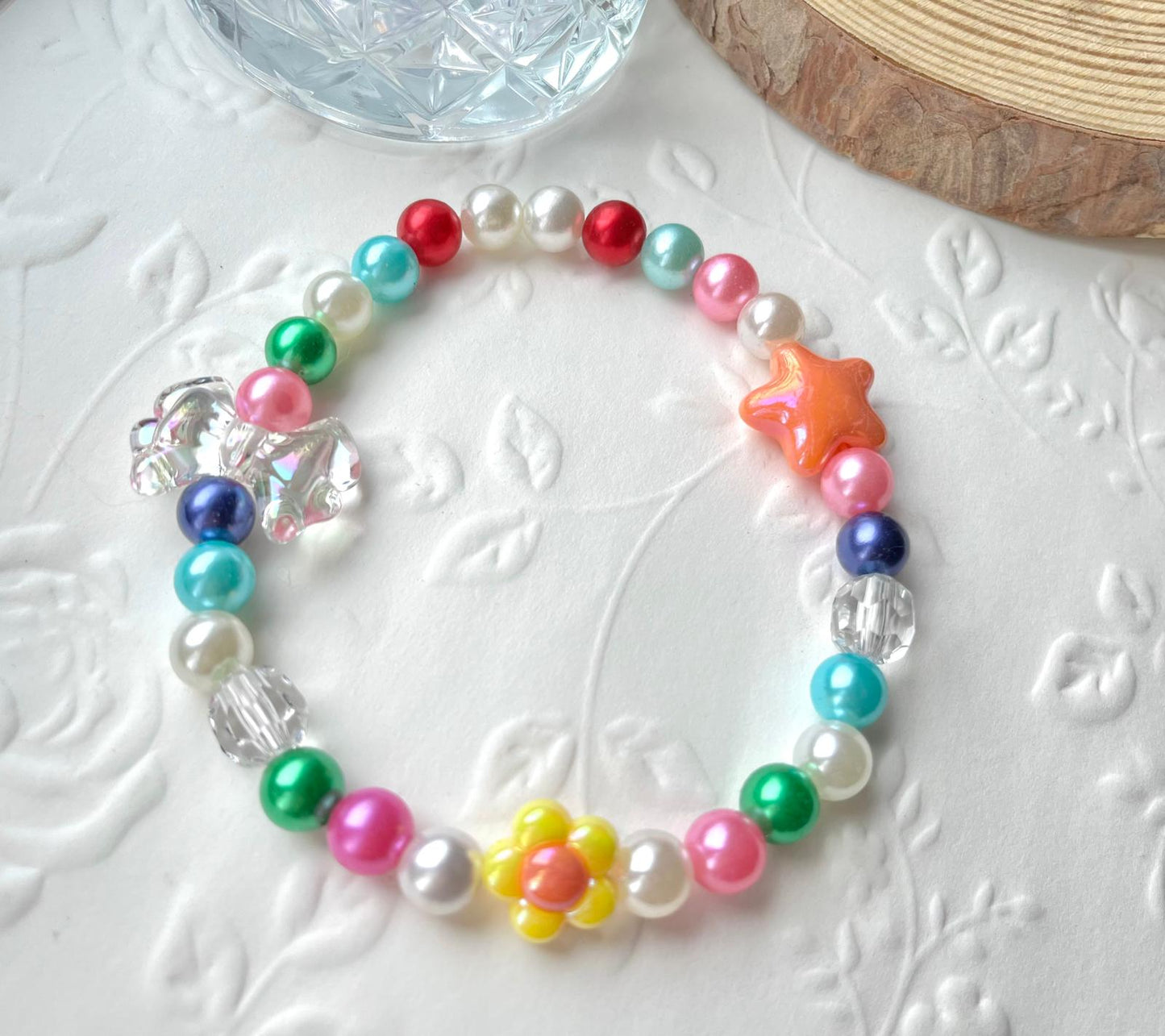 Handmade Beaded Dog Necklace, Custom Name Pet Jewelry  PN001