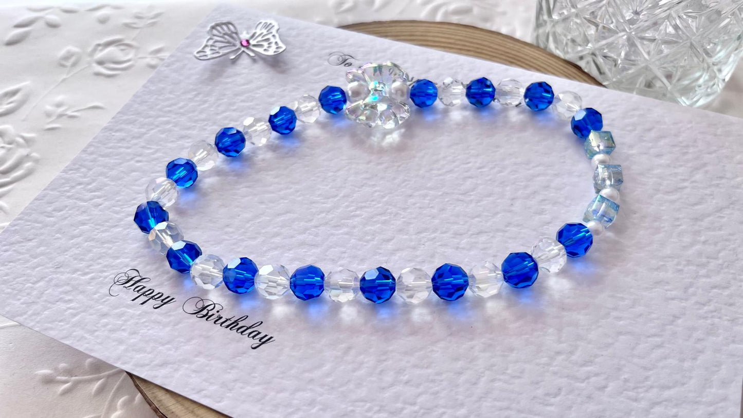 Handmade Luxury Custom Pink Crystal Pet Necklace | Crystal Glass Pet Lover Gift | Personalized Jewelry for Pet | pet Accessories PN003