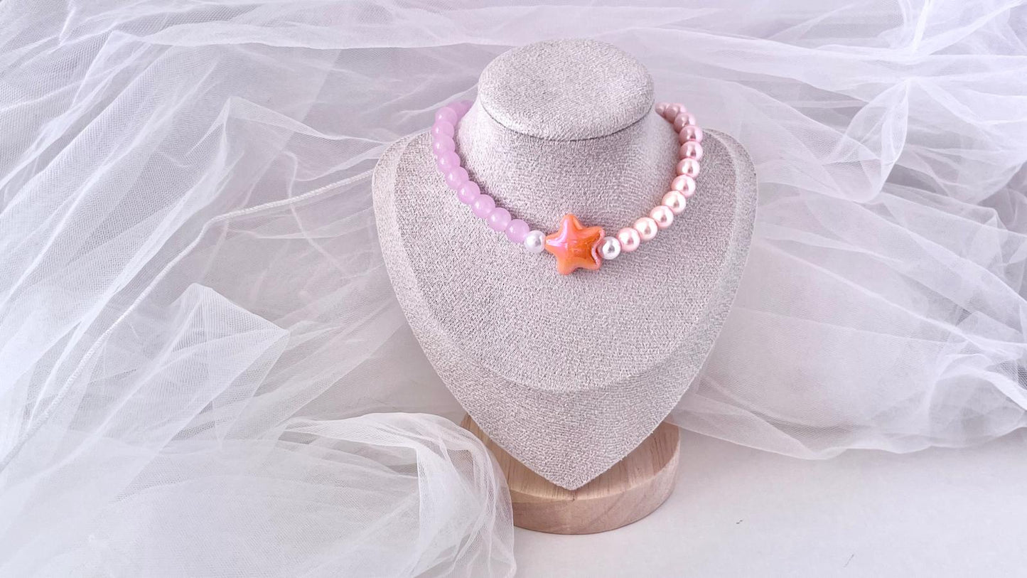 Handmade Luxury Custom Pink Beaded Pet Necklace |  Pet Lover Gift | Custom Jewelry for Pet | pet Accessories PN004
