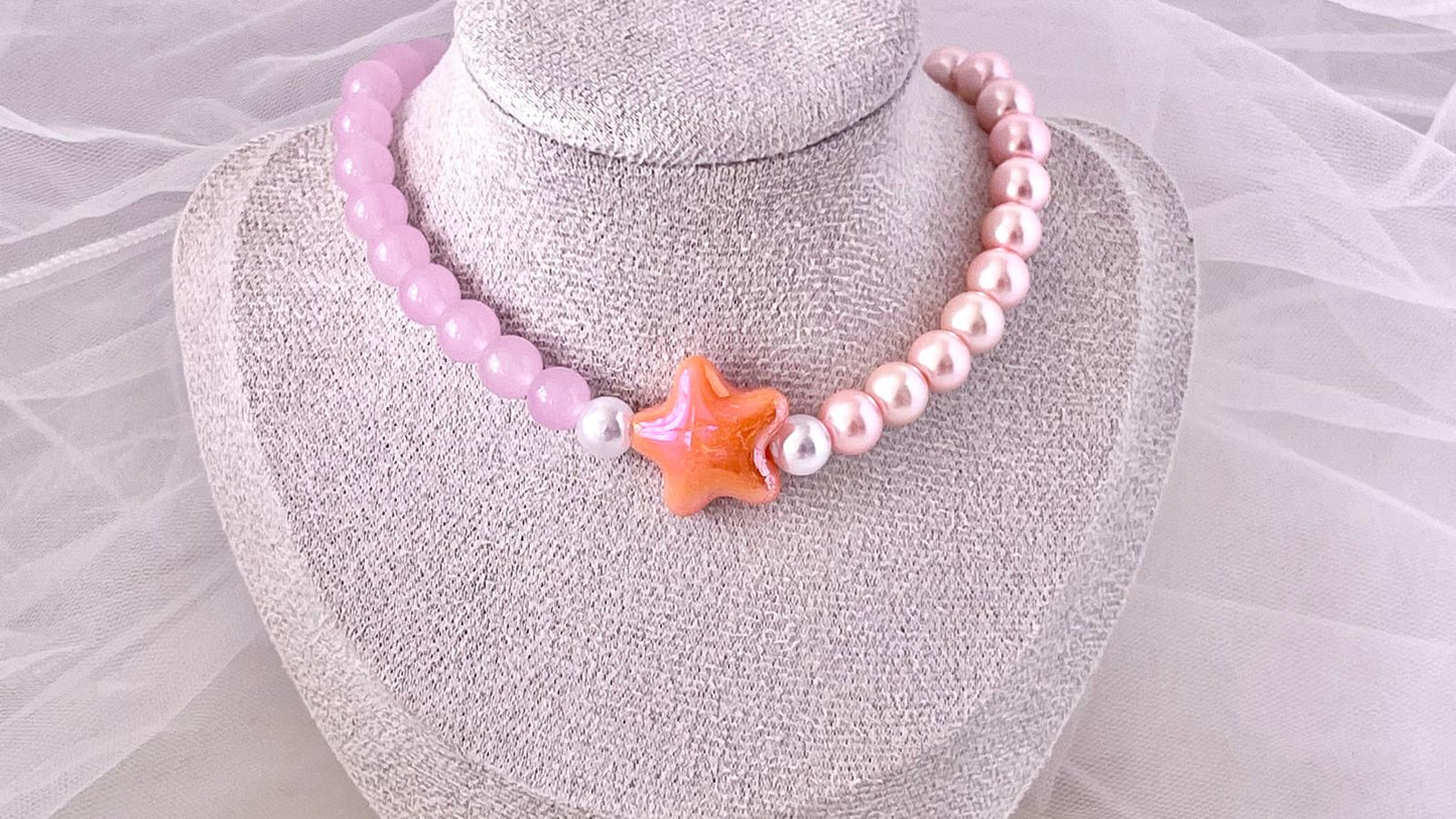 Handmade Luxury Custom Pink Beaded Pet Necklace |  Pet Lover Gift | Custom Jewelry for Pet | pet Accessories PN004