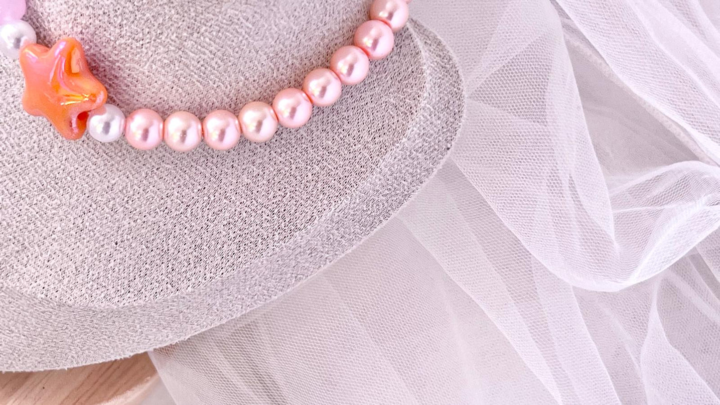 Handmade Luxury Custom Pink Beaded Pet Necklace |  Pet Lover Gift | Custom Jewelry for Pet | pet Accessories PN004