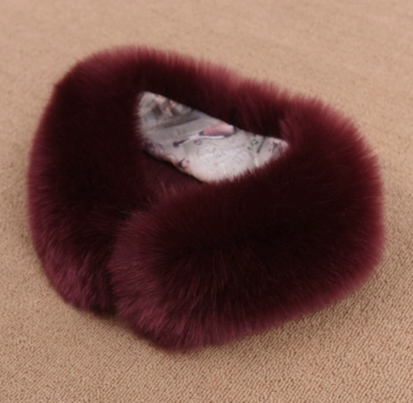 55cm / Faux Fur Collar Scarf, False Collar, Removable Collar  B702(S)