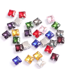 (S40S)  50 pcs / 8mm / Silver Base Square Rhinestones, Jewellery Making Crystals