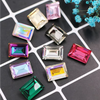 (S60S)  10 pcs / 10 x 14mm / Rectangle K9 Glass Sew On Rhinestones Silver with Claw, Crystal Stones Diamond For Wedding Dress Clothes