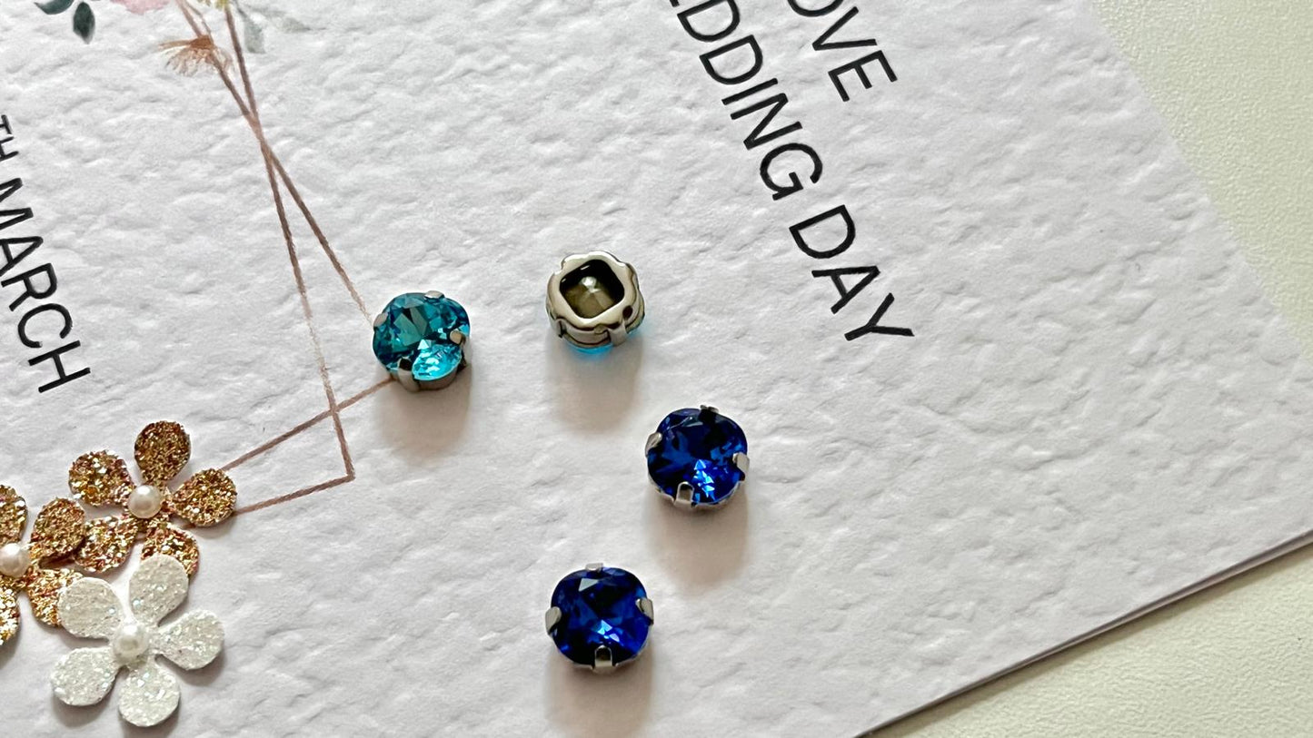(S62) 25 pcs / 8mm / K9 Sew On Glass Rhinestones, Crystals Accessories, DIY Crafts Decoratian High Quality Pointback Stones Glass Gemstones