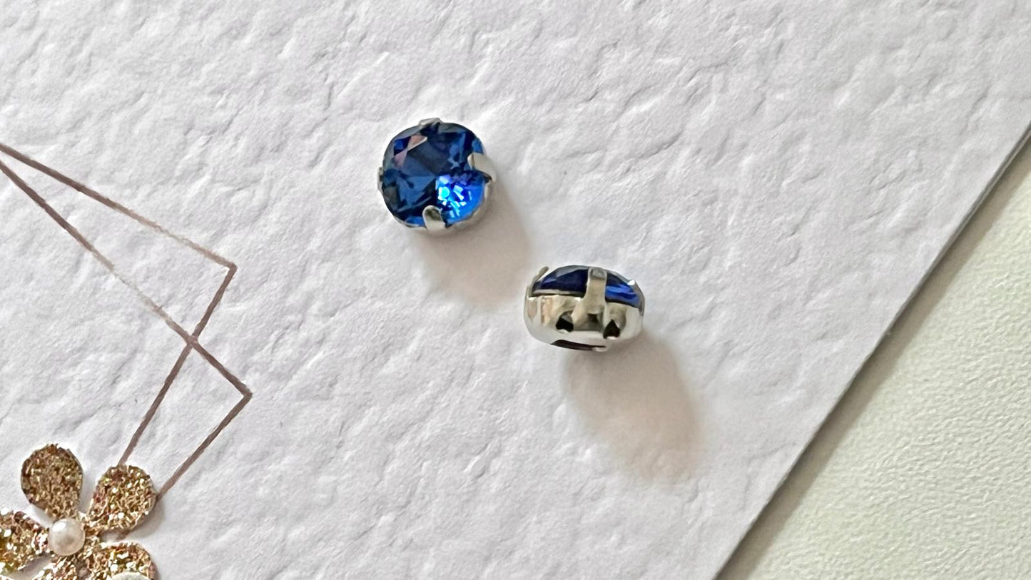 (S62) 25 pcs / 8mm / K9 Sew On Glass Rhinestones, Crystals Accessories, DIY Crafts Decoratian High Quality Pointback Stones Glass Gemstones