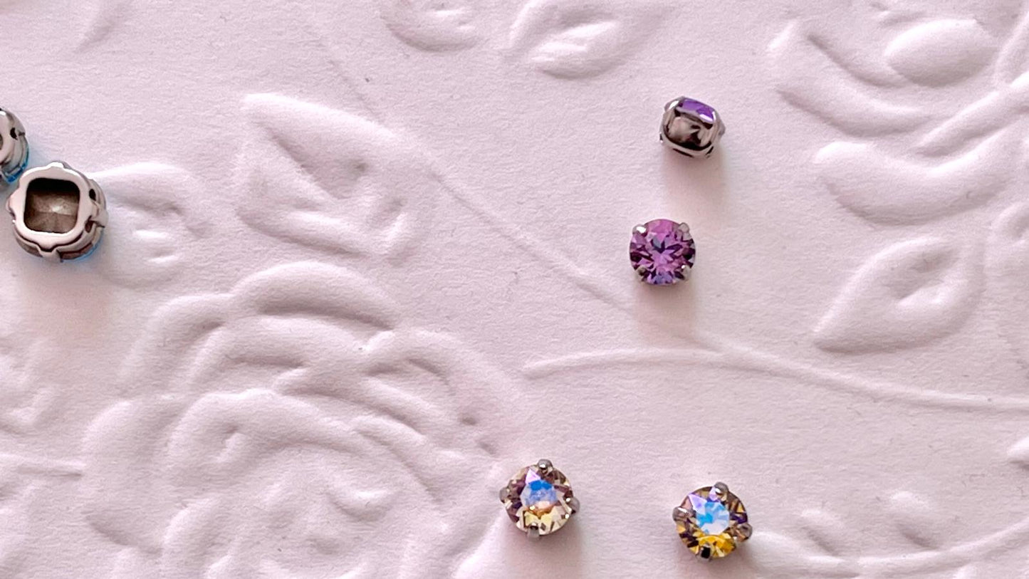 (S63) 30 pcs / 6mm, 8mm / K9 Sew On Glass Rhinestones, Crystals Accessories, DIY Crafts Decoratian High Quality Pointback Stones Glass Gemstones (Copy)
