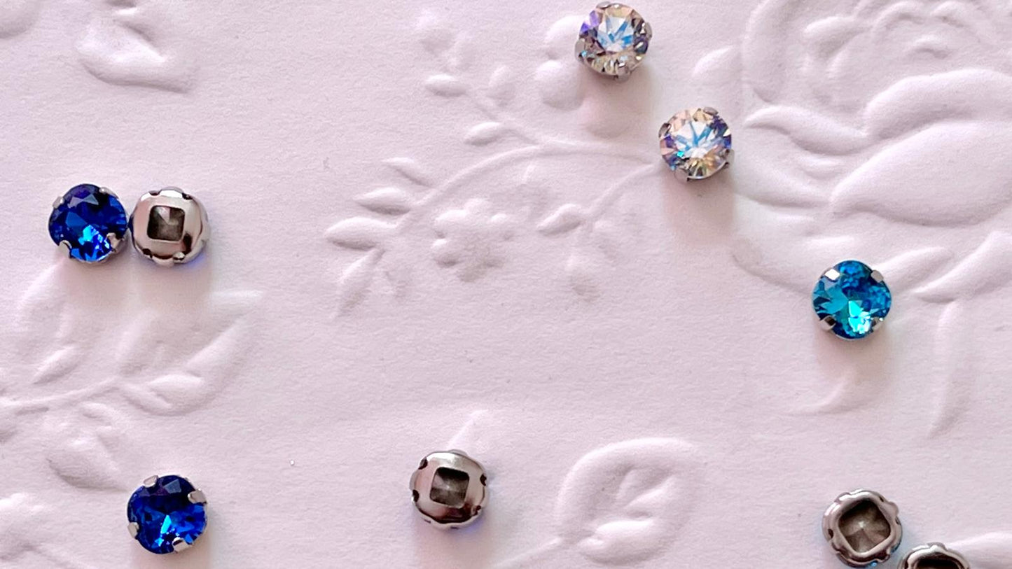 (S63) 30 pcs / 6mm, 8mm / K9 Sew On Glass Rhinestones, Crystals Accessories, DIY Crafts Decoratian High Quality Pointback Stones Glass Gemstones (Copy)