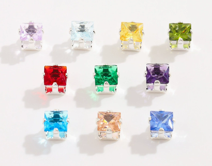 40 pcs / Square Glass Sew-On Crystals, Jewellery Making S70