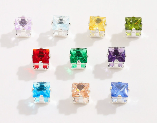 40 pcs / Square Glass Sew-On Crystals, Jewellery Making S70