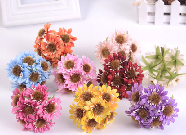 30 Pcs / 5cm / Fabric Sunflowers  SF016